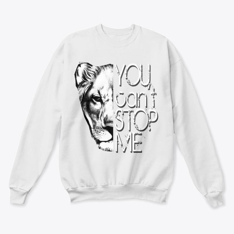 You can't Stop Me White Sweater Designs 